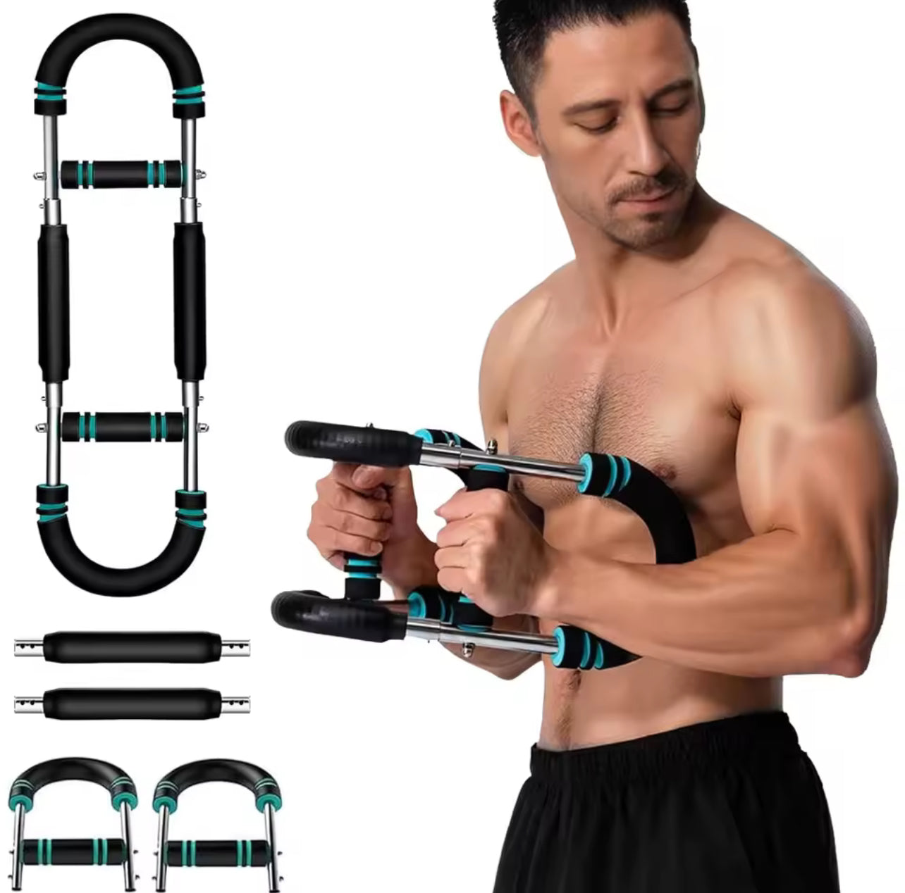 Adjustable Resistance Twister Arm & Chest Trainer - Portable Home/Office Workout