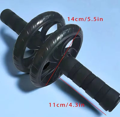Silent Dual-Wheel Abdominal Roller - Made of Pvc and Stainless Steel, Suitable for Core Strength Training and Fitness Enthusiasts, Abdominal Muscle Roller, Exercise Equipment