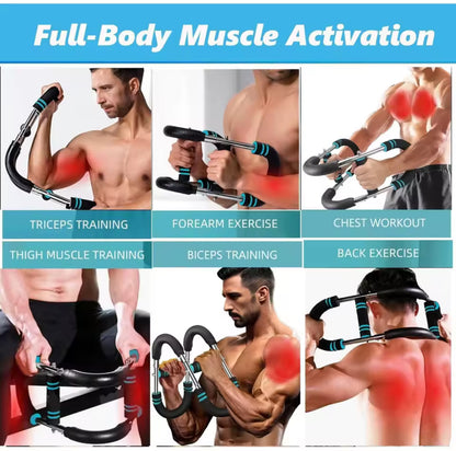 Adjustable Resistance Twister Arm & Chest Trainer - Portable Home/Office Workout