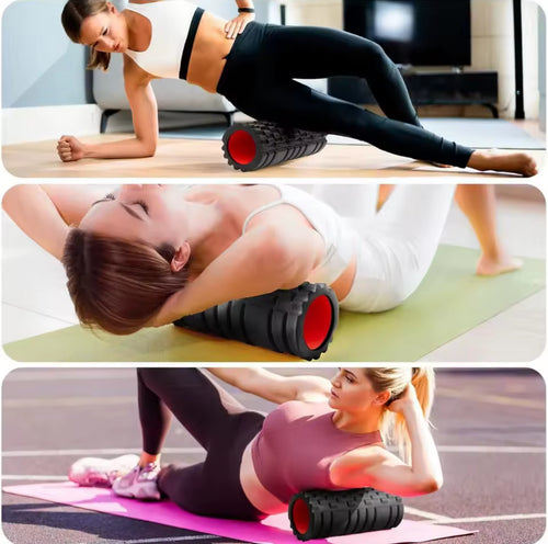 Foam Roller Yoga Column Fitness Yoga EVA Foam Roller Yoga Stick Deep Tissue Massage Roller, Suitable for Back/Waist/Leg Muscle