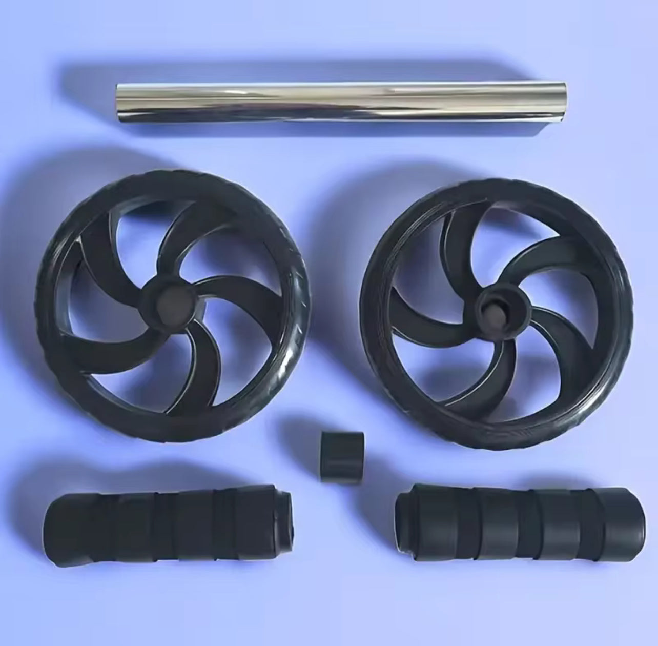 Silent Dual-Wheel Abdominal Roller - Made of Pvc and Stainless Steel, Suitable for Core Strength Training and Fitness Enthusiasts, Abdominal Muscle Roller, Exercise Equipment